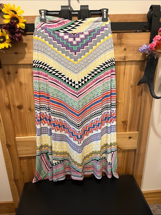 Hannah Dresses & Skirts - Hannah Chevron Stripe Maxi Skirt in Purple, Yellow, Green, Red, Black & White